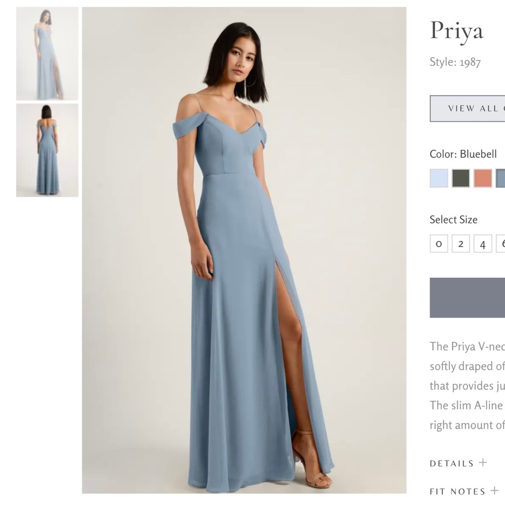 Jenny Yoo Priya Bridesmaid Dress - Bluebell
